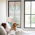 thumbnail image 2 of Summer Coastal Window Privacy Film, Nautical Sea Coral Shell Starfish Wood Gray Static Cling UV Sun Blocking Heat Control Window Tint Day and Night, Non-Adhesive One Way Privacy Cover 23.6''x59'', 2 of 7