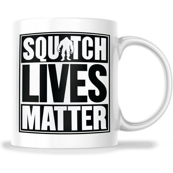 Squatch Lives Matter Ceramic Bigfoot Coffee Mug | Sasquatch Coffee Cup | 11-Ounce Mug | N030