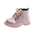 thumbnail image 2 of Afuyipoi Girls' Heart Pattern Martin Boots Shiny Patent Leather Dress Short Boots for Toddlers Kids Size 6.5 Toddler - 12 Little Kid Pink Size 9 Little Kids, 2 of 10