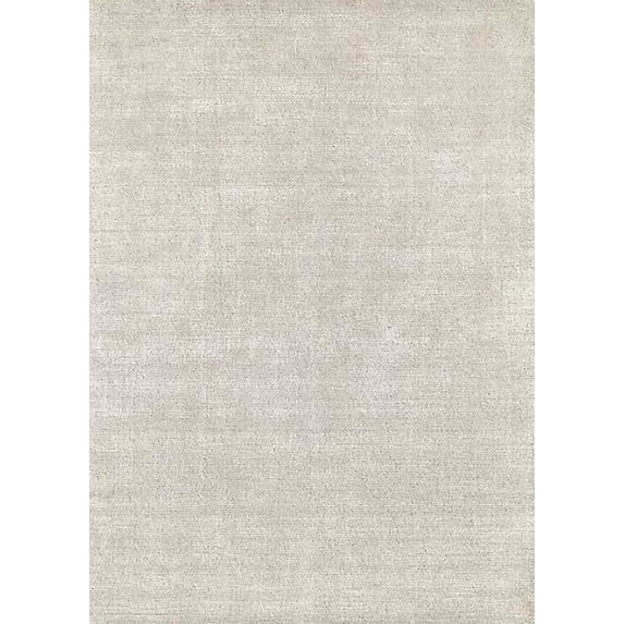 Ahgly Company Indoor Rectangle Mid-Century Modern Pale Silver Gray Solid Area Rugs, 6' x 9'