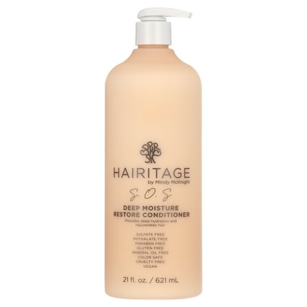 Hairitage S.O.S. Deep Conditioner for Hair Hydration and Strengthening, 21 oz, pump dispenser