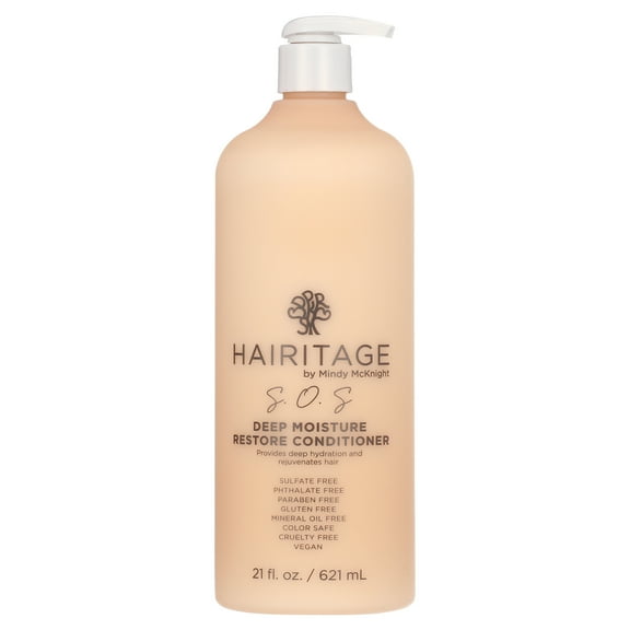 Hairitage S.O.S. Deep Conditioner for Hair Hydration and Strengthening, 21 oz, pump dispenser