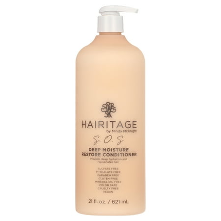 Hairitage S.O.S. Deep Conditioner for Hair Hydration and Strengthening 21 oz pump dispenser