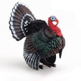thumbnail image 5 of FRCOLOR Multi Color Lifelike Turkey Ornament for Home Decoration Made of Plastic 1 Piece, 5 of 10