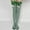 Mint Green, variant on Compression Socks for Women Fuzzy Slipper Ankle Boot Crew Diabetic Long Tube Knee Socks Striped Garter Bow Hair Ball Party