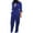 Blue, variant on Up to 65% off SEMPAI Womens Fashion Wide Leg Pants Pure Color Long Sleeve Jumpsuit With Belt Valentines Day