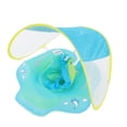 thumbnail image 4 of Baby Swim Ring Double Gasbag Rollover Protection Baby Pool Float Ring with Sun Protection Canopy, 4 of 10