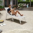 thumbnail image 3 of Crestlive Products Outdoor White Lounge Chair Aluminum Adjustable Recliner Chaise, 3 of 8