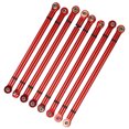 thumbnail image 4 of Kit de varilla de tracción de Metal de 8 uds, piezas modificadas mejoradas para coche de oruga de simulación Aixal SCX10 1/10, Rojo, 4 of 10