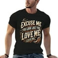 thumbnail image 3 of Excuse Me You Look Like You Love Me Vintage Graphic Mens T Shirts Cotton Short Sleeve T-Shirt Crew Neck Tees Casual Shirt, 3 of 5