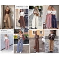 thumbnail image 5 of PRETTYGARDEN Women's High Waisted Dressy Casual Pants | Decoration Buckle,Front Seam Trousers with Pockets,Business Casual Outfits,Work Office Slacks,Daily Palazzo Pants All Season, 5 of 10