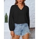 thumbnail image 4 of Blusa BTFBM Boho para mujer con cuello en V y manga larga de gasa, 4 of 9