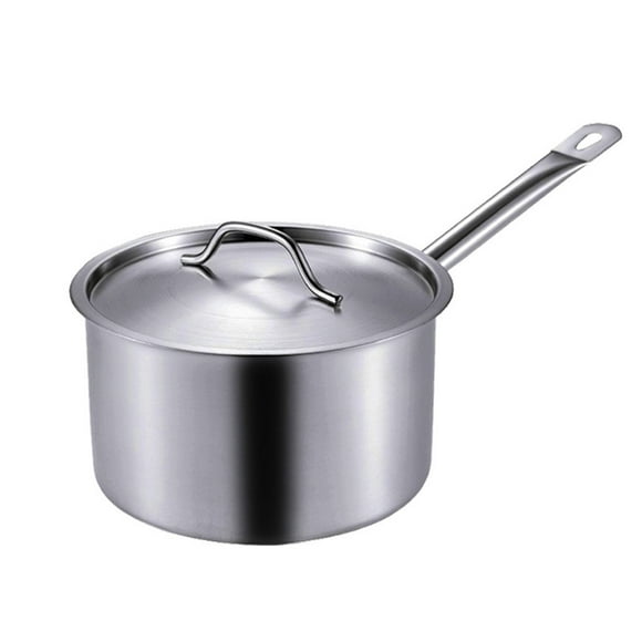 Fesfesfes Stainless Steel Milk Pot Small Saucepan for Home Kitchen Milk Heating Pot Mini Cooking Pot with Pour Spout Even Heating Saucepan