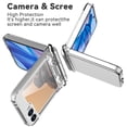 thumbnail image 2 of Dteck for Samsung Galaxy Z Flip 6 Case with Hinge Cover & Built-in Stand & Tempered Glass Screen Protector,Military Grade Drop Protection, Heavy Duty Matte Hard Slim Case for Samsung Z Flip6,Clear, 2 of 7