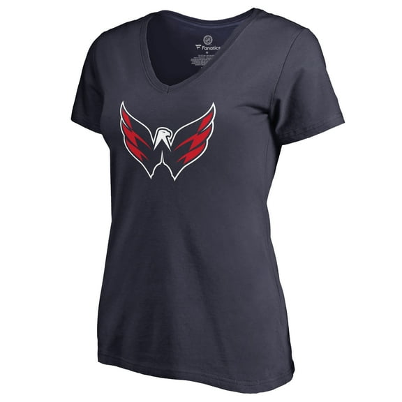 Women's Navy Washington Capitals Primary Logo T-Shirt