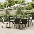 thumbnail image 1 of vidaXL 7 Piece Garden Dining Set with Cushions Black Poly Rattan, 1 of 5