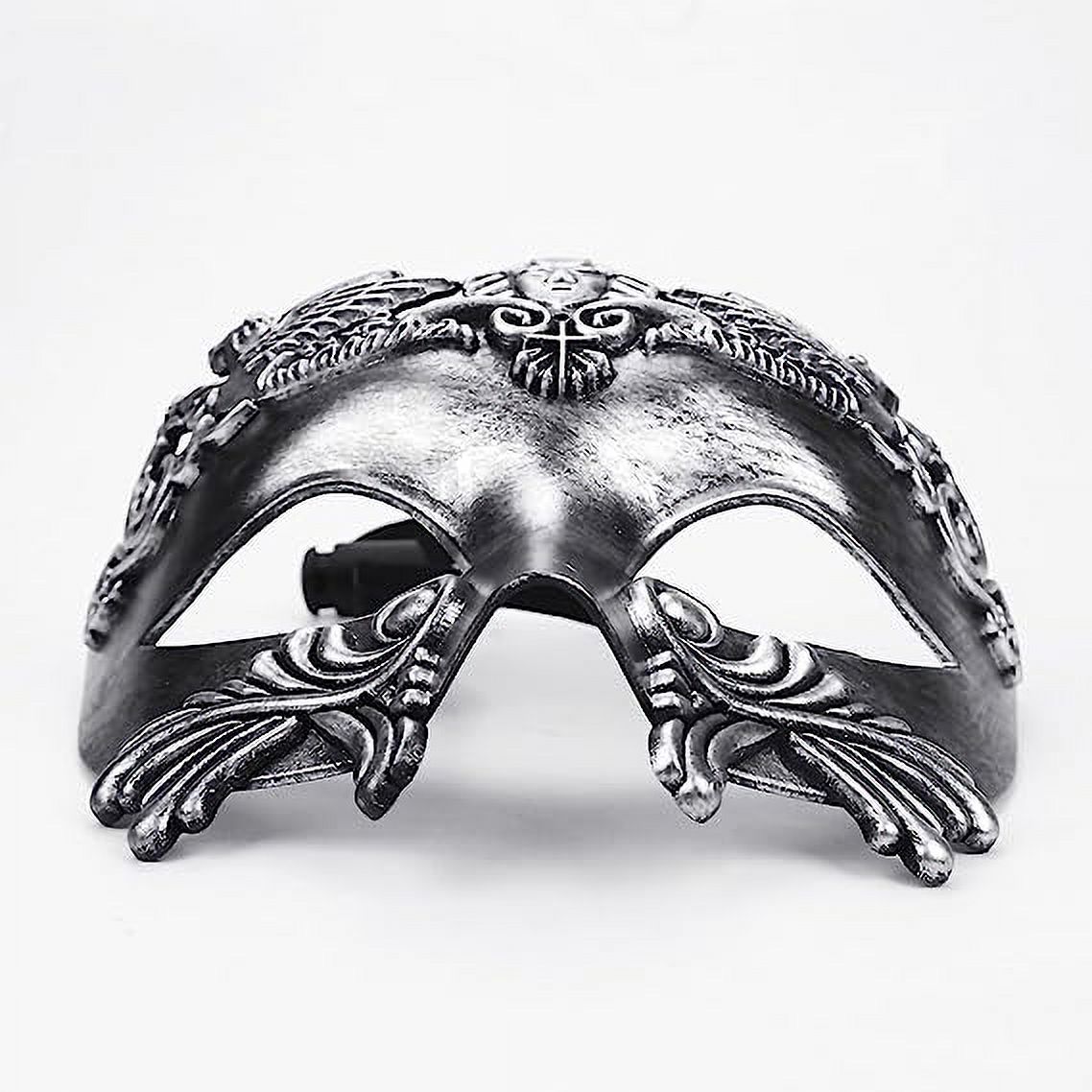 Máscara De Guerrero Espartano Plateada En PVC Duro – Casco Medieval Para Halloween Y Disfraces – Varios Colores Disponibles