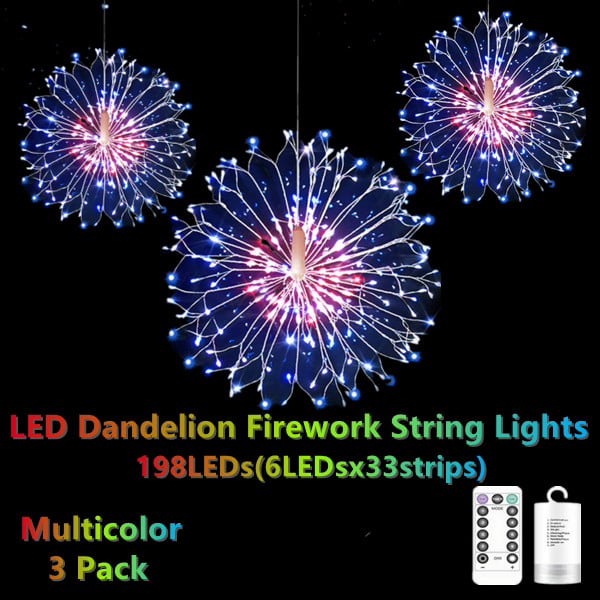 LED Wire Micro Battery Fairy Lights Hanging Firework 8 Mode Timer Micro Light 