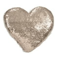 thumbnail image 2 of Saro Lifestyle Glittery Sequin With Sherpa Trim Poly Filled Throw Pillow Silver Square Medium, 2 of 5