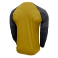 thumbnail image 4 of Iugvhana Men's Color Blocking Round Neck Shirt Outdoor Workout Sports Fitness Base Layer T-Shirt Tops Long Sleeve Casual Tees Yellow S, 4 of 6