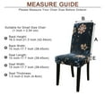 thumbnail image 6 of Unique Bargains Stretch Floral Print Dining Chair Cover Deep Green and Brown M, 6 of 8