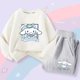 thumbnail image 1 of Cinnamoroll-Ropa deportiva Kawaii Anime Sanrio para niños, Conjunto de sudadera informal, pantalones de 2 piezas, ropa de dibujos animados para niñas lindas, otoño, 1 of 4