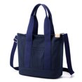 thumbnail image 2 of Bolso Bandolera para Mujer Bolso Mano Lona Ligero para Viajes Oficina (azul Oscuro), 2 of 6