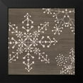 thumbnail image 2 of Vess, June Erica 15x15 Black Modern Framed Museum Art Print Titled - Aspen Snowflake II, 2 of 5