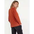 thumbnail image 4 of Time and Tru Women's Soft Hacci Knit Pullover, Sizes XS-XXXL, 4 of 6