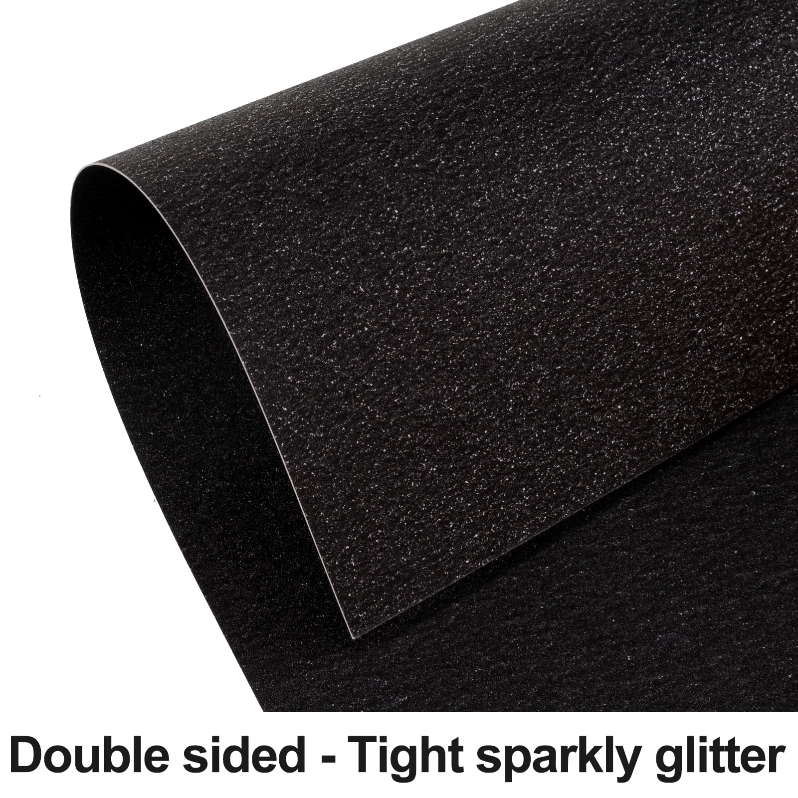 Double-sided Black Glitter Cardstock 8.5x11 -  24 Sheets 280 Gsm/100lb Paper For Cricut Diy Crafts Scrapbooking