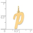 thumbnail image 4 of 14k Yellow Gold Medium Script Letter P Initial Charm, 4 of 6
