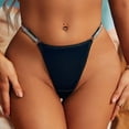 thumbnail image 2 of Gibobby Calzoncillos para mujeres sexy Tangas sin costuras para mujer, ropa interior de Tanga de cintura media de nailon para mujer, Bikini elástico(Negro,XL), 2 of 5