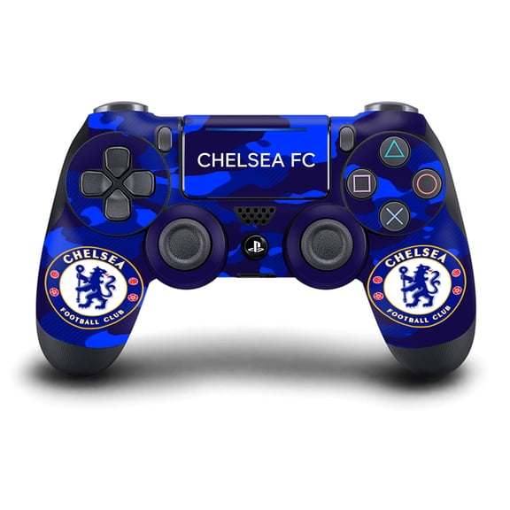 Head Case Designs Officially Licensed Chelsea Football Club Mixed Logo Camouflage Vinyl Sticker Skin Decal Cover Compatible with Sony DualShock 4 Controller