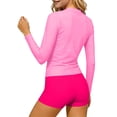 thumbnail image 5 of FSYBOA Girls Rash Guard Swimsuits, Long Sleeves Holiday Quick Dry 2 Piece Kids Bathing Suit Swimwear Pink Size 9-10T, 5 of 7