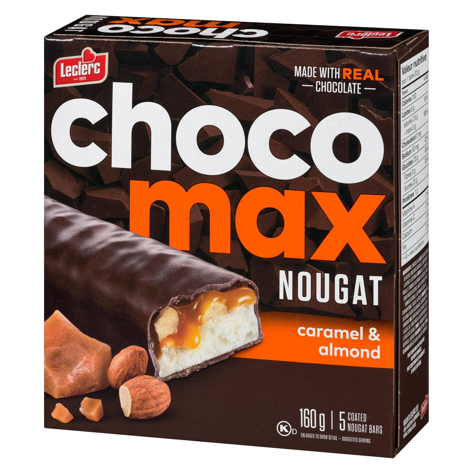 Chocomax Barres de Nougat Caramel et Amande