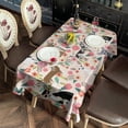 thumbnail image 2 of Chihuahua and Flower Florals Rectangle Tablecloth 60"x102",Waterproof Polyester Rectangle Table Cloth, Wipeable Spillproof Polyester Tablecloth for Dining, Camping, Indoor and Outdoor, 2 of 6
