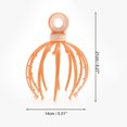 thumbnail image 2 of Unique Bargains 1 Pc Women Durable Eighteen Claws Style Head Massager for Home for Office Orange Plastic Steel Ball, 2 of 4