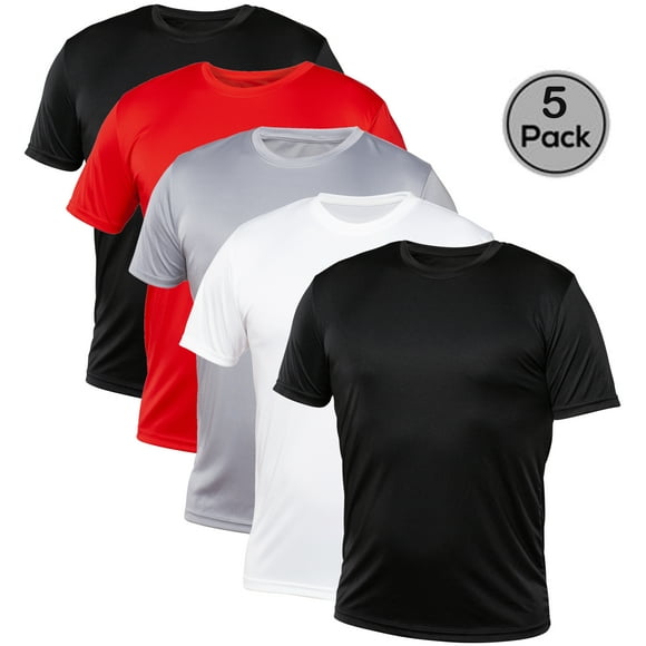Blank Activewear T-Shirt Pack de 5 T-Shirts pour Homme, Tissu à Séchage Rapide