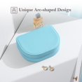 thumbnail image 4 of Joyero ProCase, tamaño viaje, piel sintética con forma de concha marina, 4 of 7