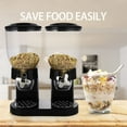 thumbnail image 6 of Cereal Dispenser Countertop, 2 Pack 2L Large Capacity Cereal Container Airtight, Double Dry Food Dispenser for Small Size Nut, Candy, Beans, Rice, Pantry Kitchen Organizer, 6 of 7