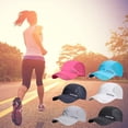 thumbnail image 2 of Black Hombres Mujeres Secado rápido Deportes al aire libre Gorras para correr Gorra de malla de béisbol Gorra con visera, 2 of 5
