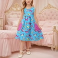 thumbnail image 5 of Beollynier Spring Summer Girls Sleeveless Floral Dress for Ages 3-14 - Round Neck A-Line Dress with Pockets Ideal for Casual Outings Parties and Everyday Wear, 5 of 7