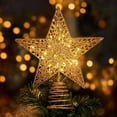 thumbnail image 4 of Christmas Tree Topper Silver Glitter 8 Inch Lit Christmas Tree Star Christmas Tree Decorations for Indoor and Outdoor Holiday Seasonal Home Decor, 1 Pack, 4 of 4