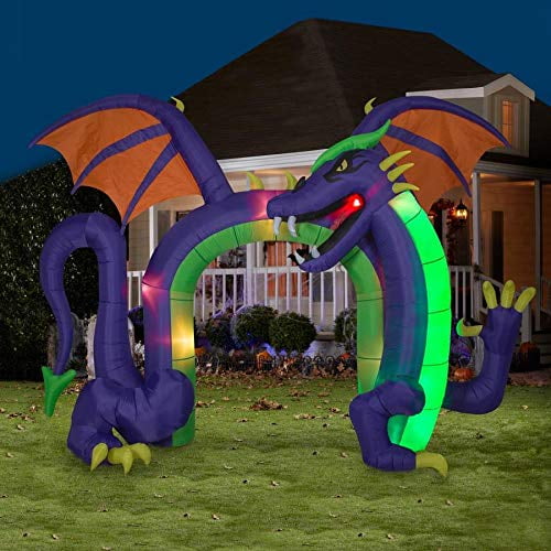 Gemmy Holiday Living 10.33ft x 14.04ft Lighted Dragon Halloween Inflatable
