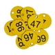 thumbnail image 2 of 100x etiqueta numerada portátil etiquetas de identificación de equipaje etiqueta de número para llaves de dormitorio de supermercado casi palabra amarilla+negra DYNWAVEMX Etiqueta de número, 2 of 5