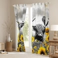 thumbnail image 3 of Homewish Highland Bull Blackout Curtains Set of 2 (52x84 Each) for Female Men,Vintage Cabin Cottage Window Curtains,Chic Floral Sunflowers Butterflies Curtains and Drapes,Luxury Bedroom Decor, 3 of 6