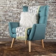 thumbnail image 2 of Modern Accent Club Chair, Cushioned Armchair with Upholstered Soft Curved Backrest Seat, Ergonomic Accent Chair Side Chair for Restaurants Living Rooms Kitchen Cafe Dining Room, 2 of 9