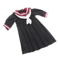 thumbnail image 3 of de Escolar de Muñeca, Regale a Niñas Ropa de de Juguete para , Cumpleaños y Vacaciones Negro CUTICAT Vestido de muñeca de 12 pulgadas, 3 of 8