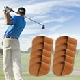 thumbnail image 2 of Golf Iron Head Covers Set Protector Durable Lightweight PU Practical Headcover Golf Head Covers for Golf Playing Golfer Outdoor Sport Gift Brown Small, 2 of 8