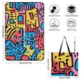 thumbnail image 2 of Color Wave Point Geometry Outdoor Picnic Blanket, Foldable Waterproof Beach Mat, Portable Beach Blanket for Beach Camping, Hiking, Family Concerts, 2 of 8